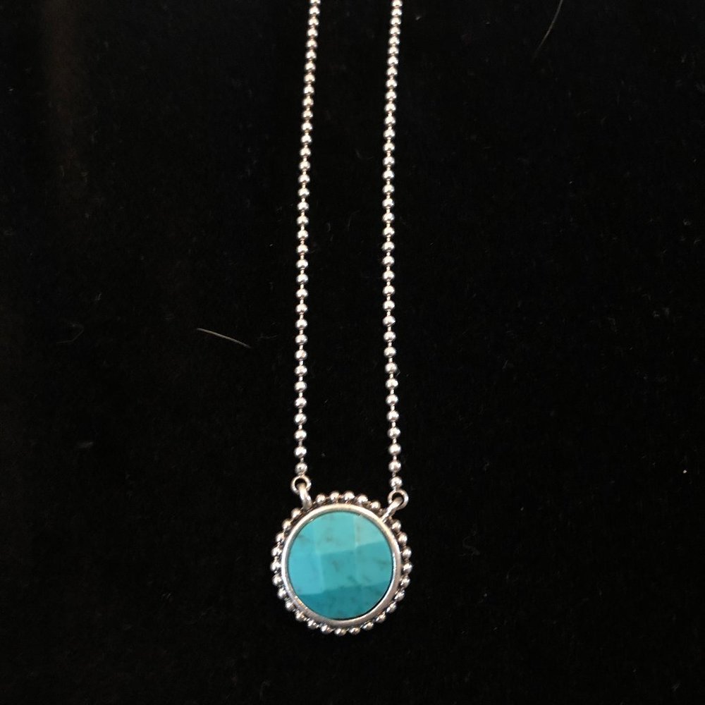 Turquoise Circle Necklace